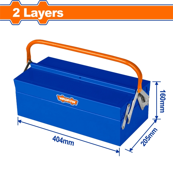 Hộp sắt đựng đồ nghề 2 ngăn 404x205x160mm WadFow WTB8A33