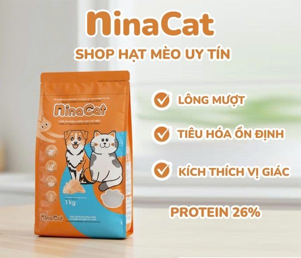 HẠT MÈO NINA 26 CAM x 0,5 KG