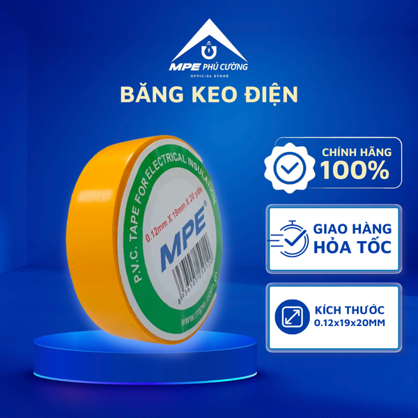 10BKY-20 - COMBO 10 cuộn băng keo điện màu vàng