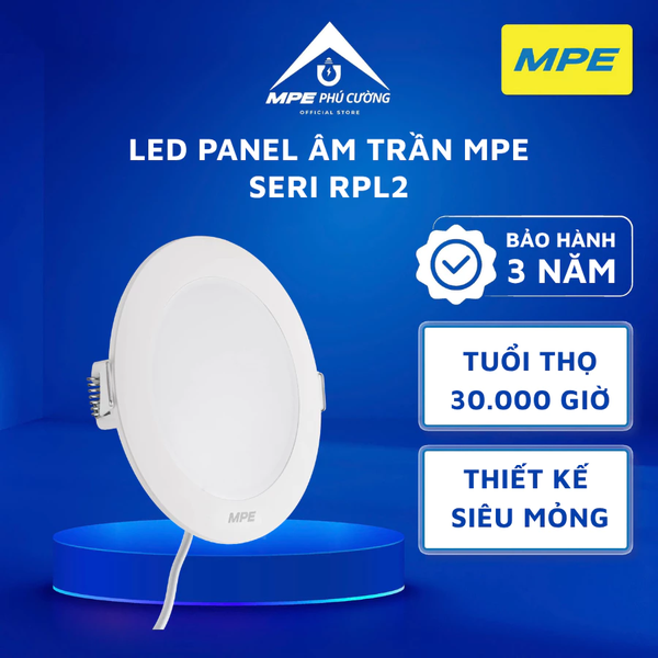 RPL2-6N - Led âm trần tròn nhựa, 6W trung tính