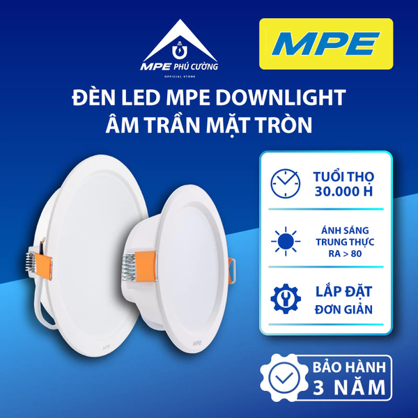 DLE-18/3C - LED Downlight âm trần nhựa 18W 3 MÀU