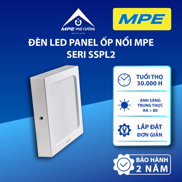 SSPL2-24T - Ốp nổi nhựa, mặt vuông 24W AST
