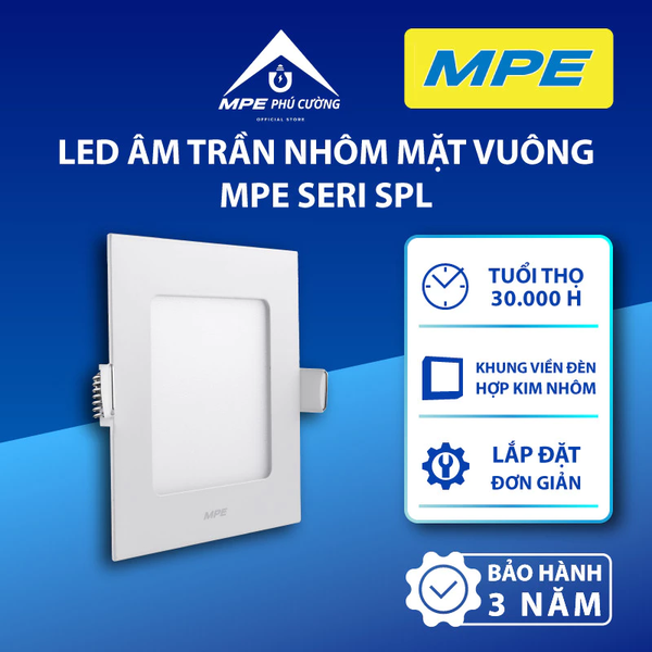 SPL-18T - LED Panel âm trần nhôm mặt vuông 18W AST