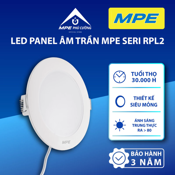 RPL2-18/3C - LED Panel âm trần nhựa mặt tròn 18W 3 MÀU