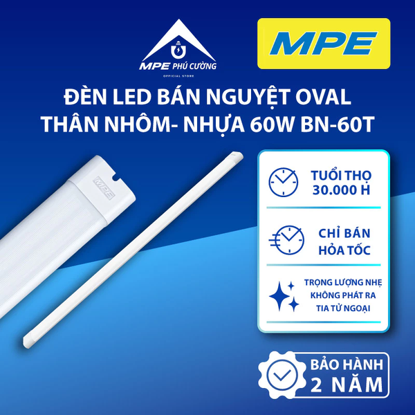 BN-40T - LED Bán Nguyệt Oval thân đèn nhôm-nhựa 40W AST