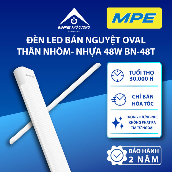 BN-36/3C - LED Bán Nguyệt Oval thân đèn nhôm-nhựa 36W 3 CHẾ ĐỘ