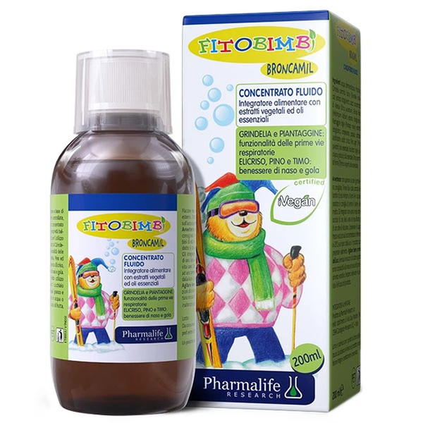 Siro Fitobimbi Broncamil hỗ trợ làm mát họng, dịu họng, thông thoáng đường hô hấp 200ml (cho bé 6 tháng - 12 tuổi)