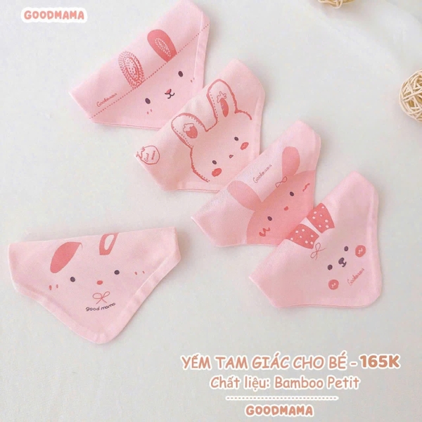 Set 5 Yếm tam giác pettit cho bé GoodMama