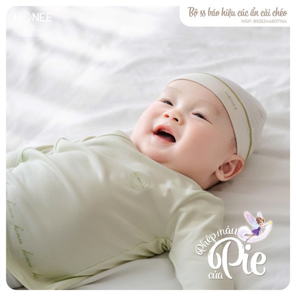 (C1.5) Bộ sơ sinh báo hiệu cúc ẩn cài chéo 7164 Honee