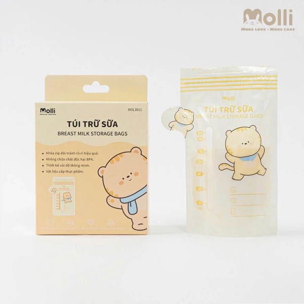 Túi trữ sữa Molli - 200ml (hộp 30 túi)