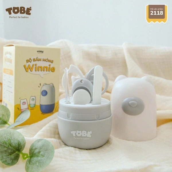 Bộ bấm móng tay Winnie - Tobé (Màu ghi)