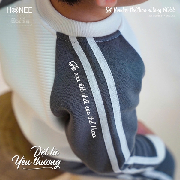 Set Bomber Thể Thao Nỉ Lông Honee 6068