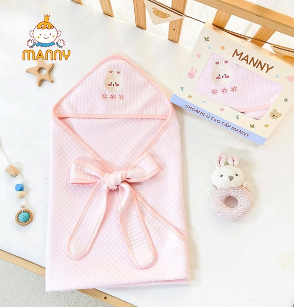 Choàng Ủ Thêu Họa Tiết Cao cấp Manny (80x80cm)