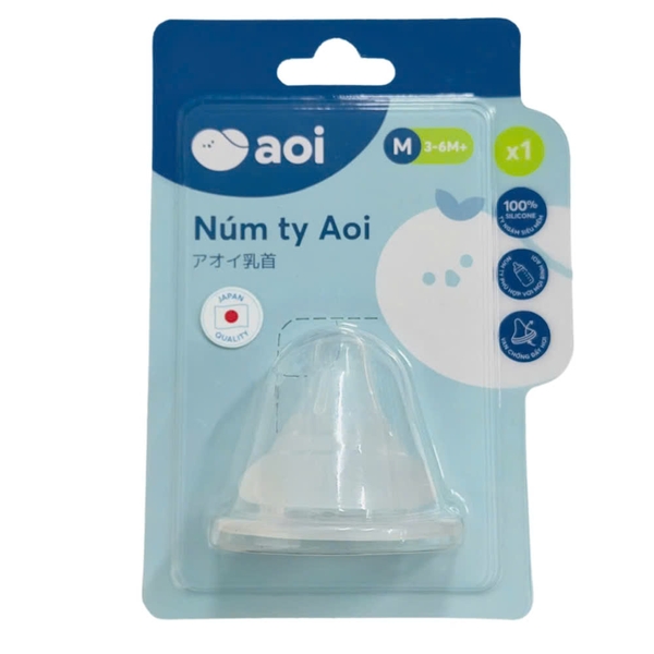 Núm ti Aoi size M vỉ đơn