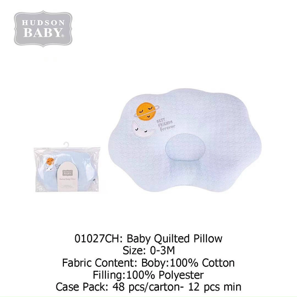 Gối lõm bông cao cấp cho bé Hudson 21x30x3cm màu ngẫu nhiên