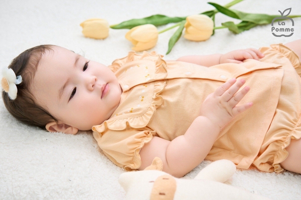 Bộ cộc tay La Pomme bèo nhún dễ thương
