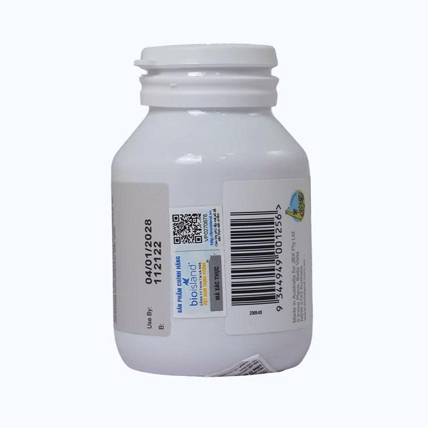 Viên uống Bioisland Milk Calcium For Kids Bổ sung Canxi và D3 cho trẻ  7M+ (Hộp 90 viên, hàng nhập khẩu)
