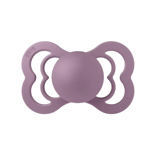 Ty ngậm núm đối xứng cao su tự nhiên BIBS Pacifier Supreme Latex Size 2 (trên 6 tháng), Dusky Lilac