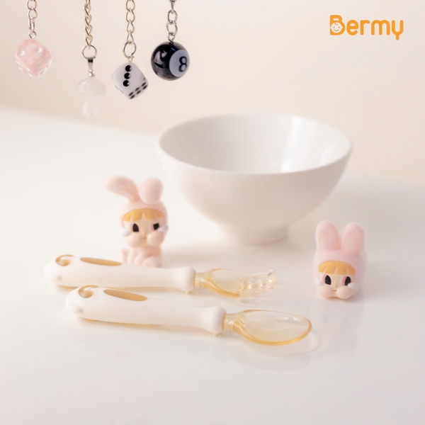 Bộ thìa dĩa uống cong PPSU Bermy