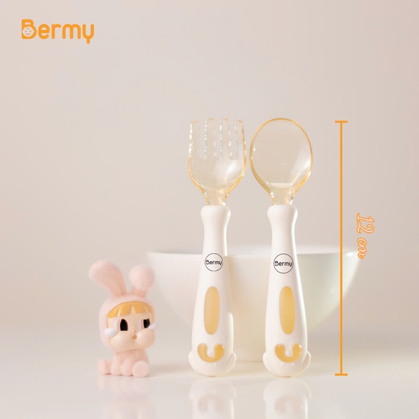 Bộ thìa dĩa uống cong PPSU Bermy