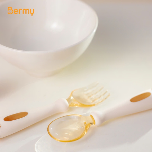 Bộ thìa dĩa uống cong PPSU Bermy