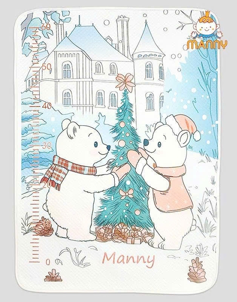 Lót tè chống thấm cổ tích 4D cotton cao cấp Manny 50x70cm (họa tiết cổ tích)