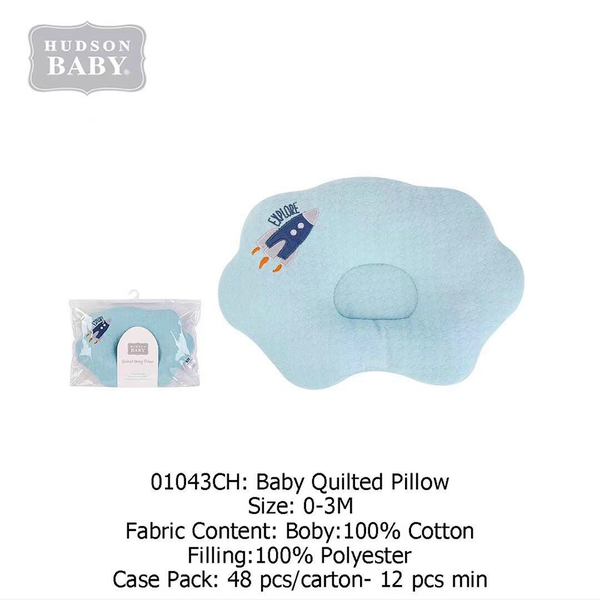 Gối lõm bông cao cấp cho bé Hudson 21x30x3cm màu ngẫu nhiên