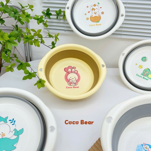 Chậu rửa gấp gọn Cocobear (màu ngẫu nhiên)