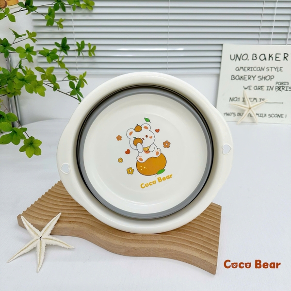 Chậu rửa gấp gọn Cocobear (màu ngẫu nhiên)