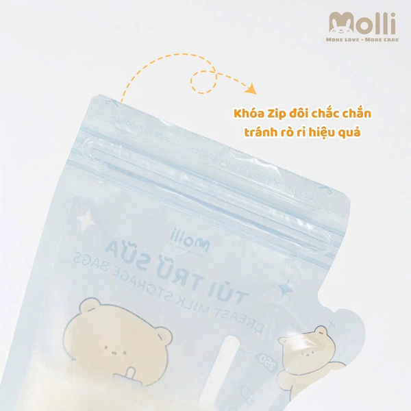 Túi trữ sữa Molli - 250ml (hộp 30 túi)