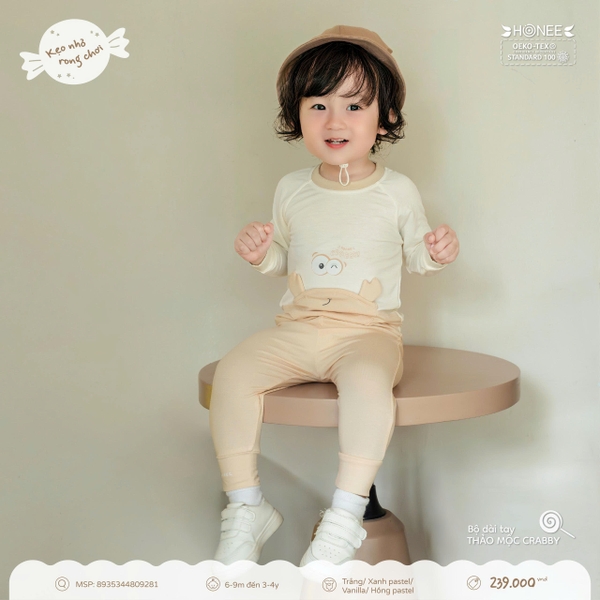Bộ dài tay thảo mộc Crabby Honee 9281