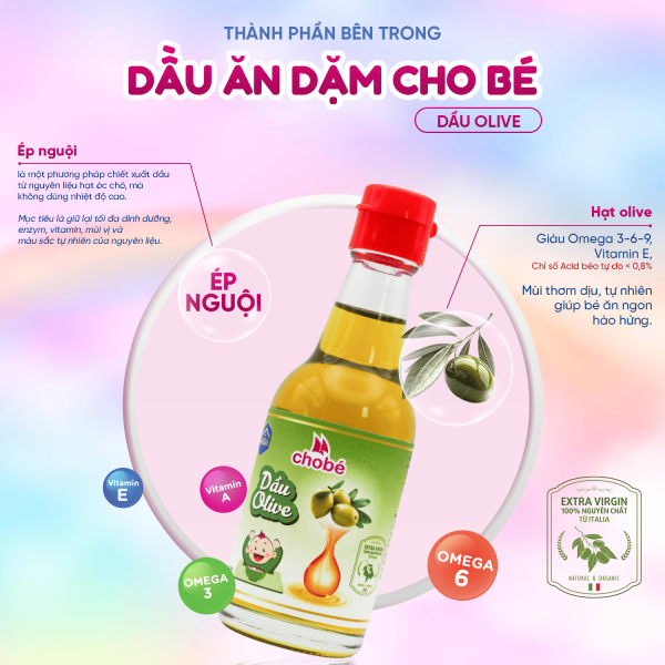 Dầu Olive ăn dặm Lê Gia cho bé 60ml (6M+)