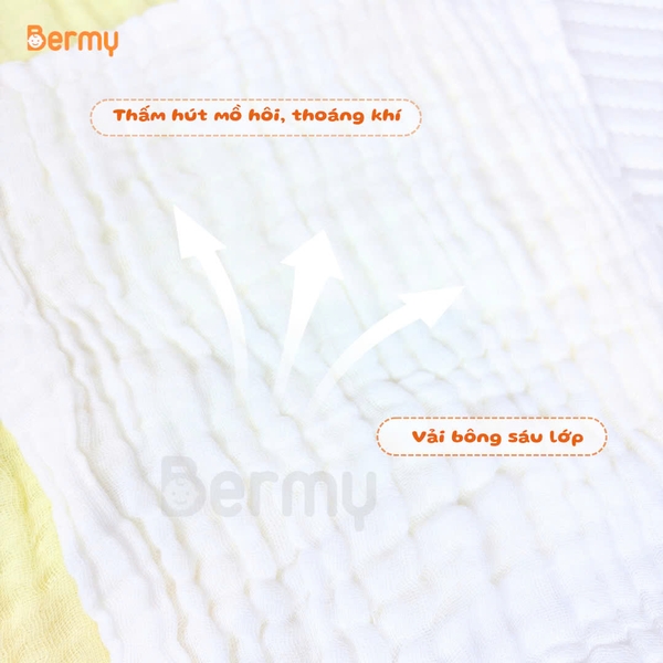 Hộp 3 khăn sữa Bermy xuất Nhật (size 30x30cm)