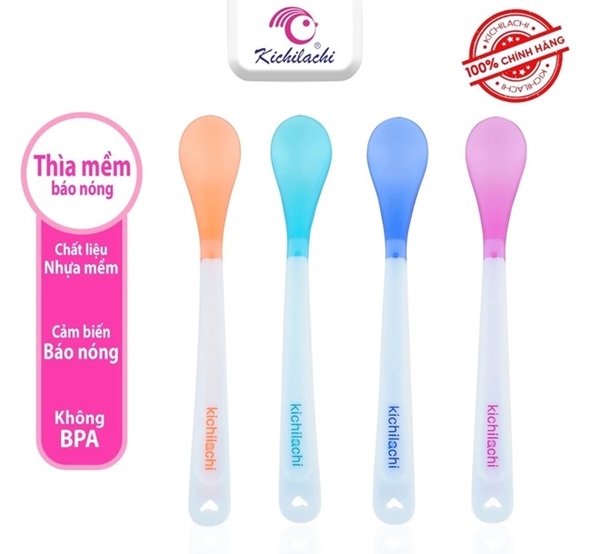 Thìa Mềm Báo Nóng Kichilachi Cho Bé Ăn Dặm (Bán lẻ)