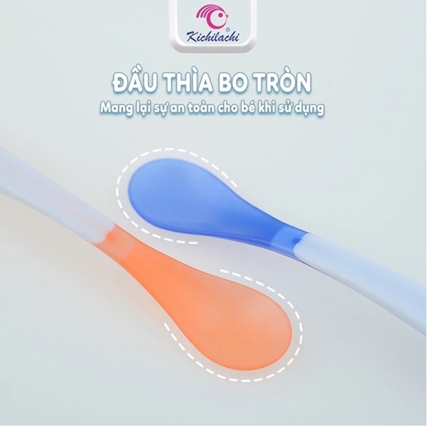 Thìa Mềm Báo Nóng Kichilachi Cho Bé Ăn Dặm (Bán lẻ)