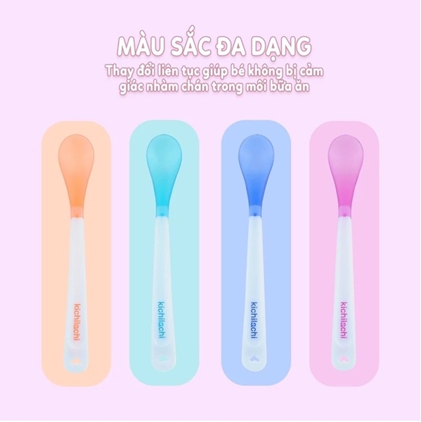 Thìa Mềm Báo Nóng Kichilachi Cho Bé Ăn Dặm (Bán lẻ)