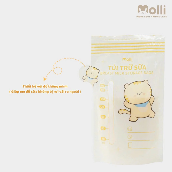 Túi trữ sữa Molli - 100ml (hộp 30 túi)
