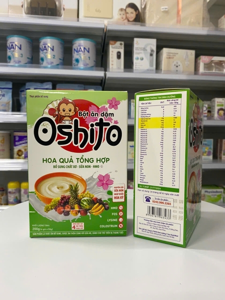 Bột ăn dặm Oshito hoa quả tổng hợp 4x50g