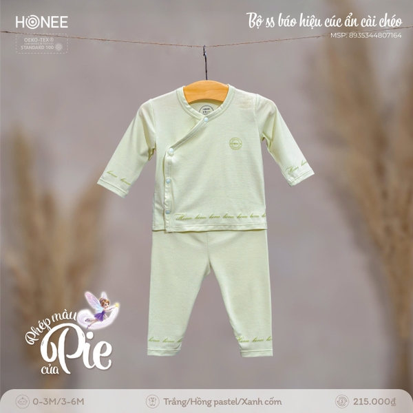 (C1.5) Bộ sơ sinh báo hiệu cúc ẩn cài chéo 7164 Honee