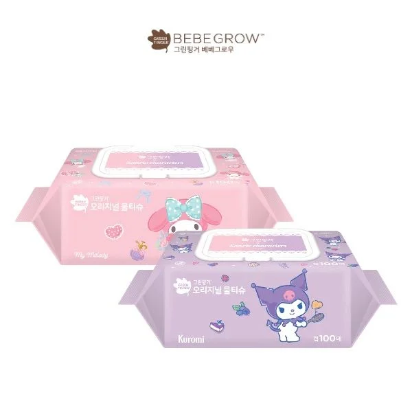 Khăn ướt trẻ em Green Finger Sanrio Characters 100 miếng