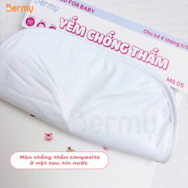 Set 3 yếm vuông chống thấm Bermy họa tiết nhiều màu
