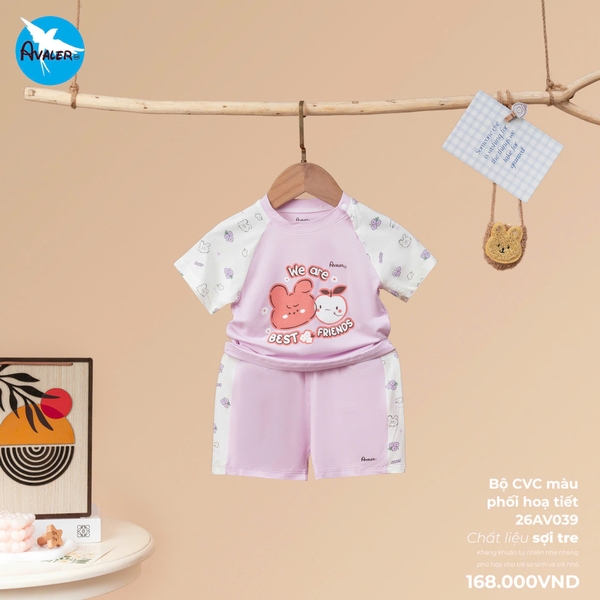 (C10) Bộ CVC màu phối họa tiết Avaler 26AV039