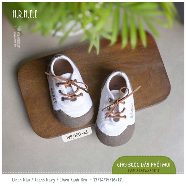 Giày buộc dây phối mũi Honee 1117