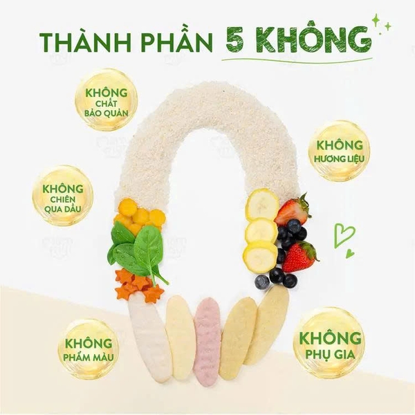 Bánh gạo ăn dặm Mămmy vị rau củ 50g (7M)