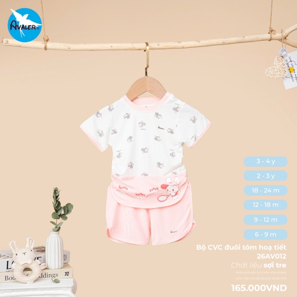 (C6) Bộ CVC họa tiết đuôi tôm Avaler 26AV012