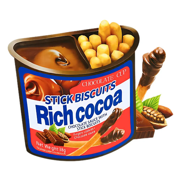 Bánh que chấm socola Rich Cocoa 38g