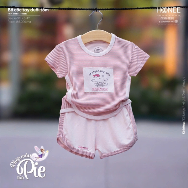 (C7) Bộ cộc tay đuôi tôm 6853 Honee