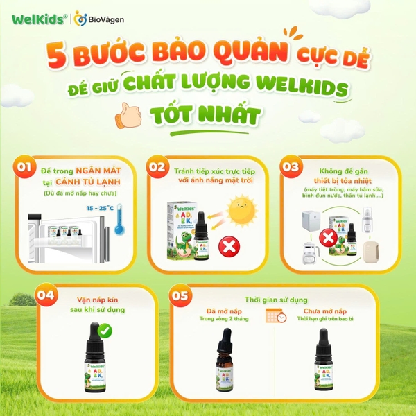 Vitamin tổng hợp WelKids ADEK 10ml  - Ba Lan (0M+)