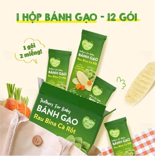 Bánh gạo ăn dặm Mămmy vị rau củ 50g (7M)