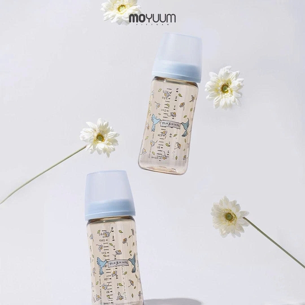 Bình sữa Moyuum Premium PPSU thế hệ thứ 3 - Mẫu Blooming - 270ml